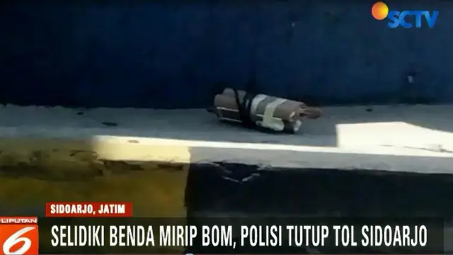 Polisi Kejar Pelempar Benda Diduga Bom di Tol Sidoarjo