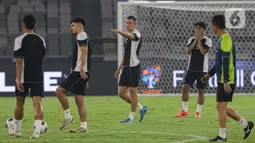 Sesi latihan ini menjadi persiapan akhir menjelang melawan timnas Jepang pada laga lanjutan putaran ketiga Kualifikasi Piala Dunia 2026 zona Asia Grup C. (Liputan6.com/Angga Yuniar)