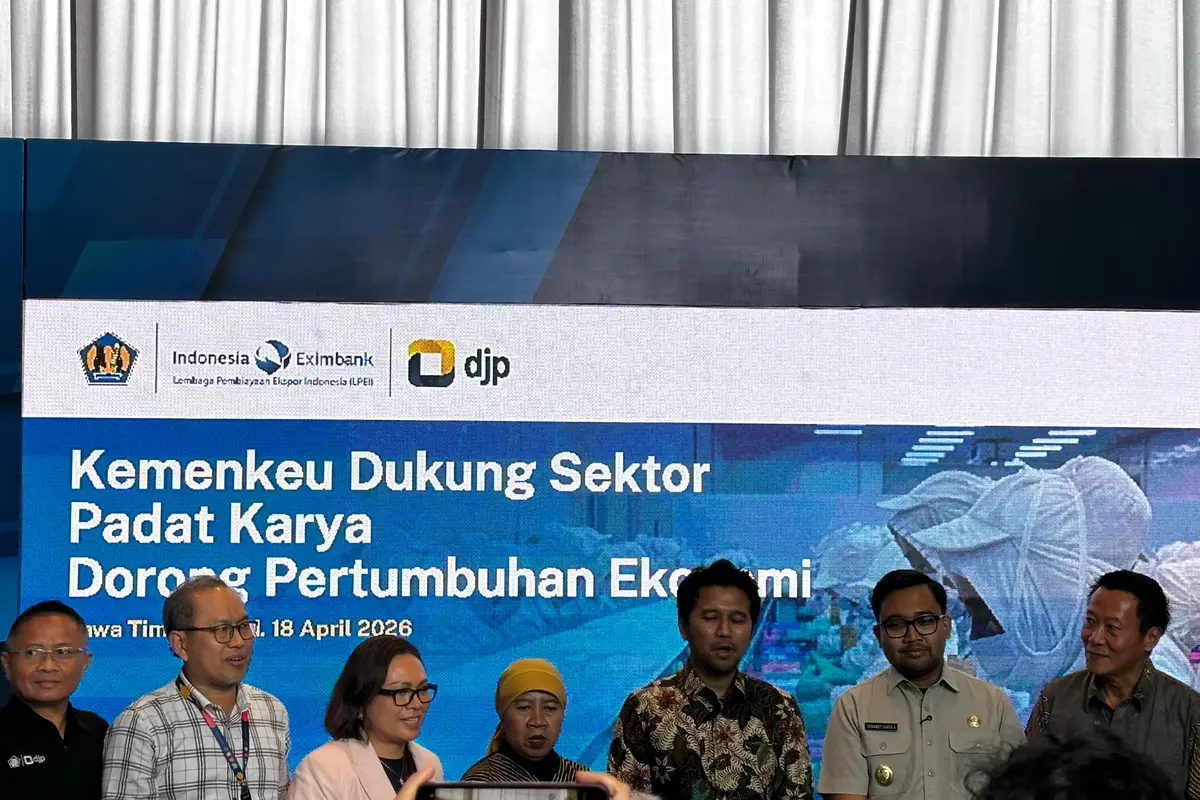 Direktur Penyuluhan, Pelayanan, dan Hubungan Masyarakat Direktorat Jenderal Pajak Kementerian Keuangan (Kemenkeu), Inge Diana Rismawanti,  di Kabupaten Nganjuk Jawa Timur, Kamis (16/4/2026). (Liputan6.com/Gagas)