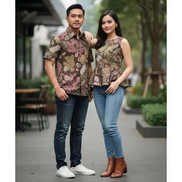 Model Atasan Batik Couple Sarimbit Terbaru