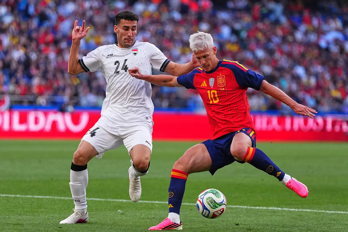 spanyol vs irak uji coba internasional