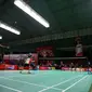 Suasana salah satu pertandingan ganda putra pada nomor beregu Liga PB Djarum 2020 di GOR PB Djarum, Jati, Kudus, Jawa Tengah, Selasa, 8 Desember. (foto: PB Djarum)