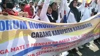 Demo tenaga honorer di KemenpanRB (Foto Mamat Liputan6.com)