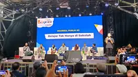 Sesi Ngobrol Publik #2 "Belajar Tak Hanya di Sekolah" di Pos Bloc, Jakarta Pusat pada Sabtu, 29 Juli 2023 yang mendatangkan banyak tokoh-tokoh penting pendidikan Indonesia. (dok. Liputan6.com/Farel Gerald)