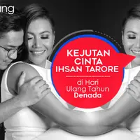Kejutan Cinta Ihsan Tarore di Hari Ulang Tahun Denada . (Desain: Nurman Abdul Hakim/Bintang.com)