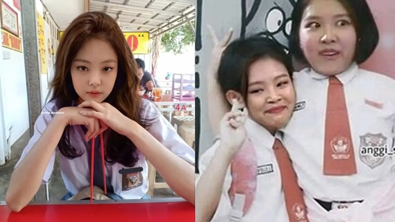 6 Editan Foto Jennie Blackpink Jika Sekolah di Indonesia Ini Bikin Ketawa Geli