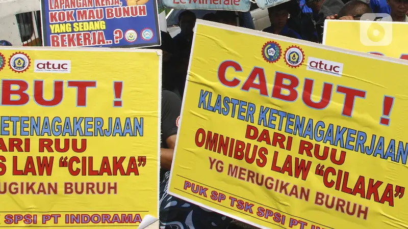 Elemen Buruh Tolak RUU Omnibus Law