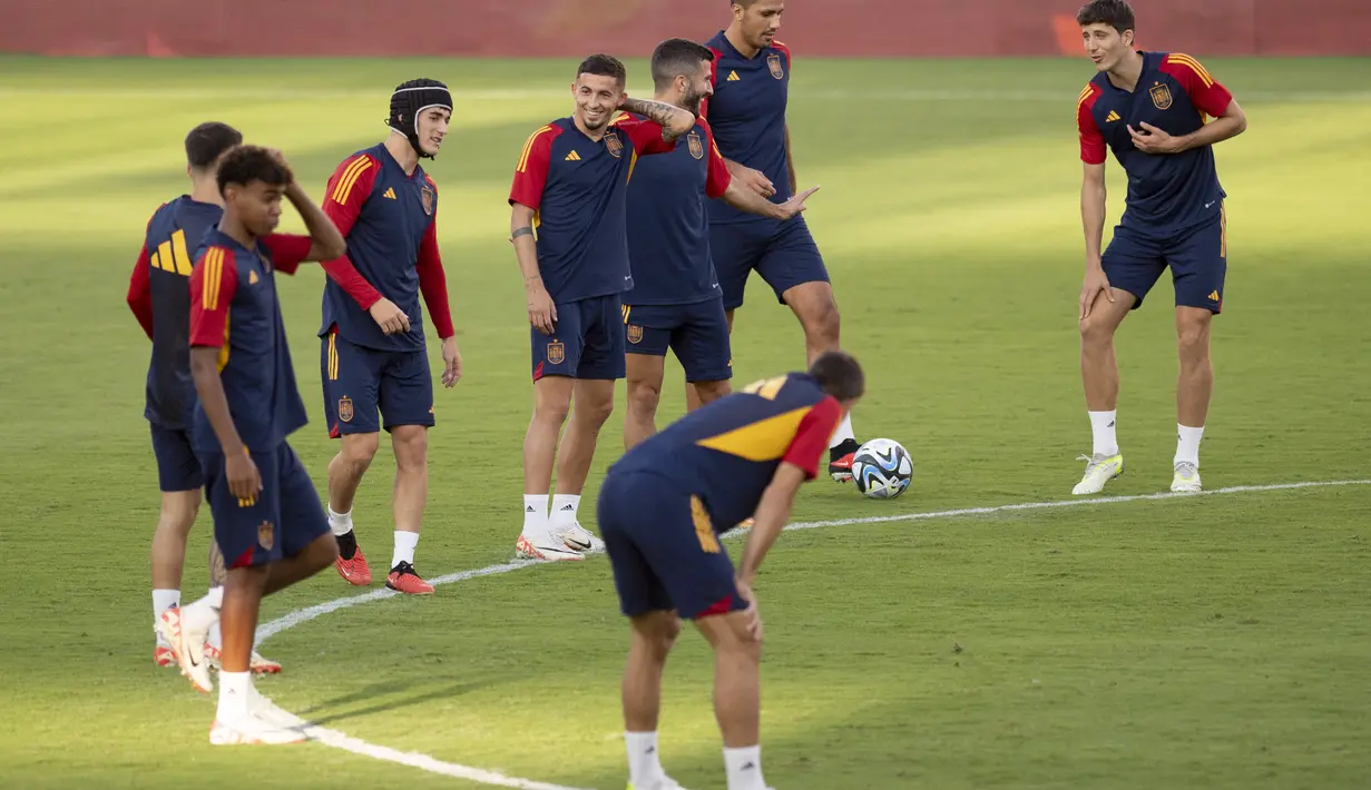 Itu adalah kemenangan kedua dari tiga laga yang sudah dimainkan Spanyol di Grup A. (JORGE GUERRERO / AFP)