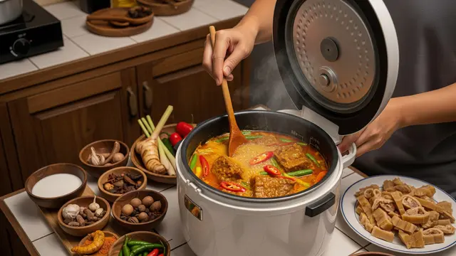 Resep Gulai Tunjang dengan Magic Com