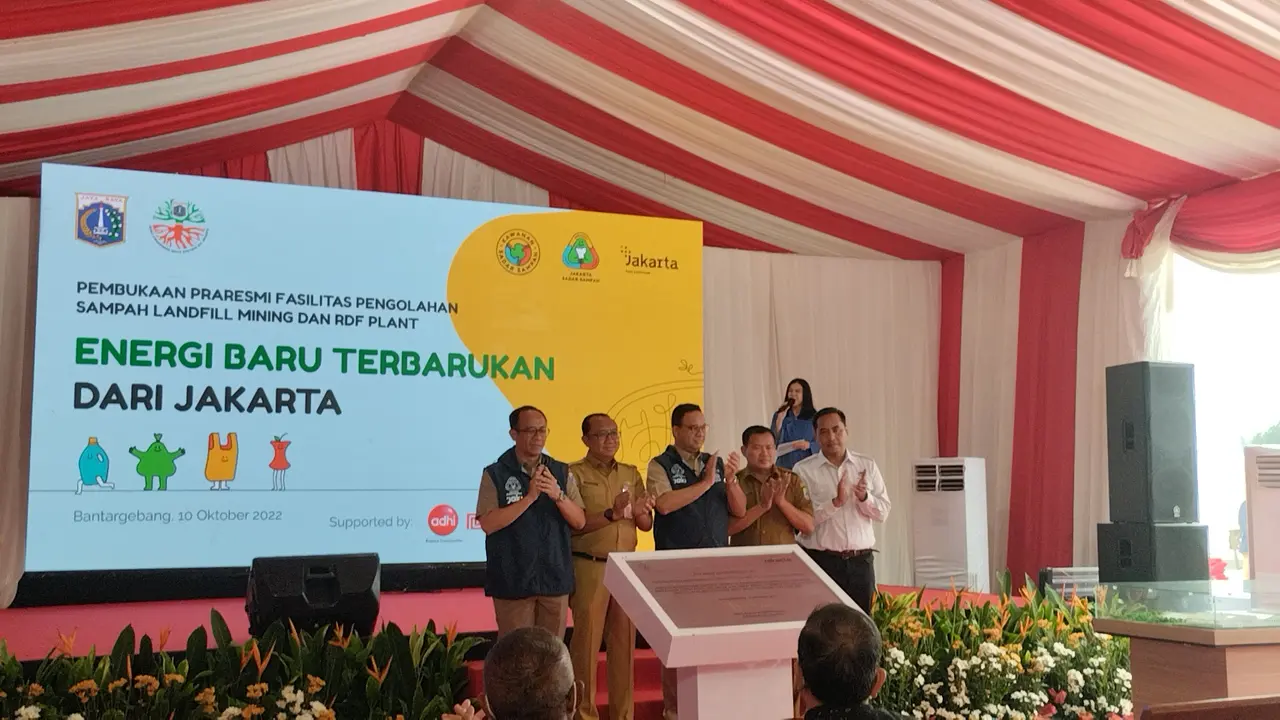 Anies resmikan fasilitas pengolahan sampah di TPST Bantargebang