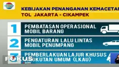Tiga kebijakan yang akan diberlakukan mulai hari senin 12 maret 2018, adalah pembatasan operasional angkutan barang, pengaturan mobil penumpang, serta lajur khusus angkutan umum.