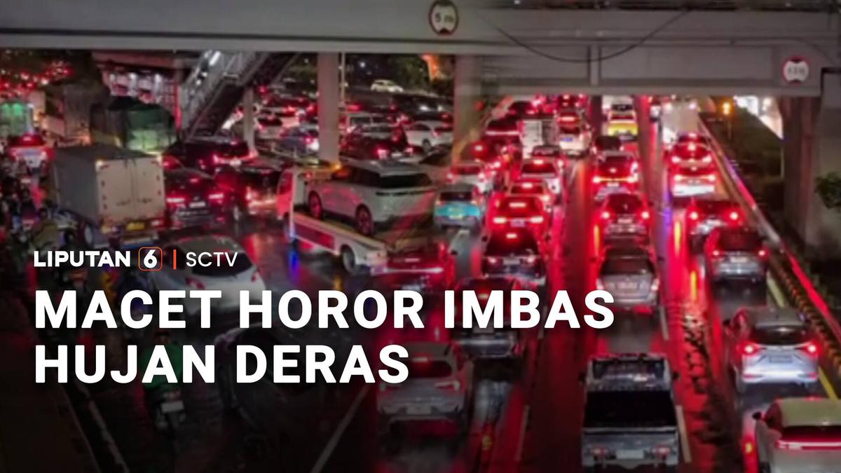 Gegara Hujan Deras, Jalanan Jakarta Macet Parah