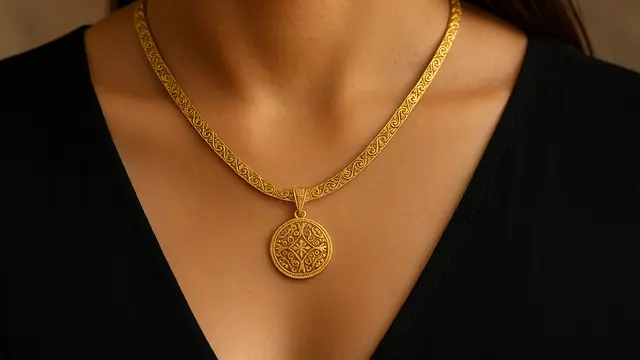 Model Kalung Emas 5 Gram untuk Dewasa/Ilustrasi gambar oleh AI