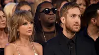 Mantan kekasih Taylor Swift, Calvin Harris turut serta meramaikan perang antara pelantun lagu 'Blank Space' dengan Kim Kardashian dan Kanye West. (AFP/Bintang.com)