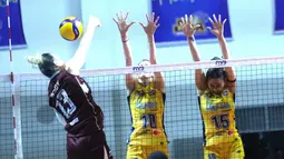 Tim voli putri Jakarta Electric PLN Mobile memastikan tiket terakhir ke babak final four Proliga 2026 setelah mengalahkan Jakarta Livin’ Mandiri. (Dok. PBVSI)
