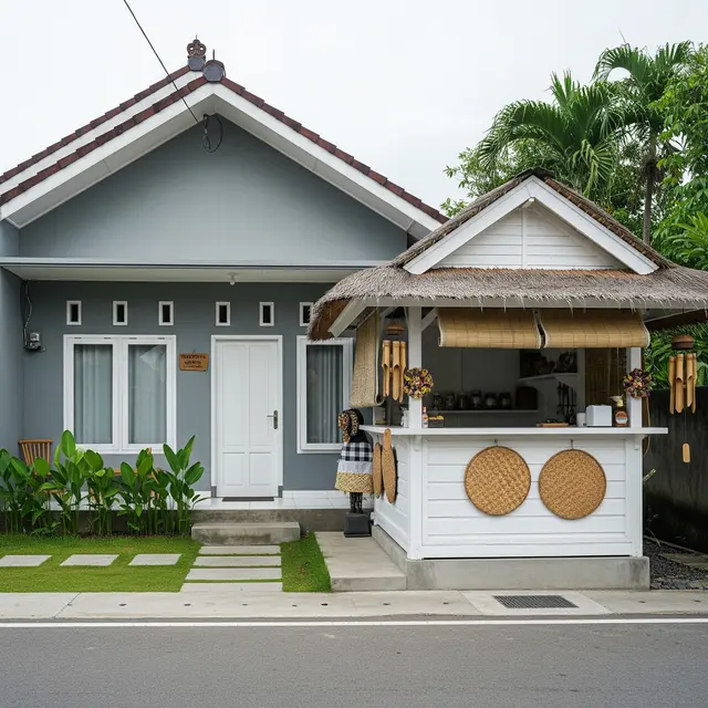 9 Model Rumah Sederhana yang Ada Warung Estetik