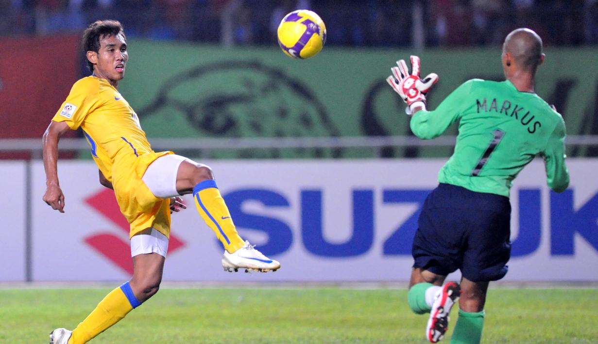 Dari total 3 kali menang dan 9 kali kalah menghadapi Thailand, Timnas Indonesia berhasil memasukkan 18 gol dan kemasukan 31 gol. (AFP/Adek Berry)