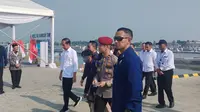 Presiden Joko Widodo meresmikan Modeling Budidaya Ikan Nila Salin milik Kementerian Kelautan dan Perikanan (KKP) yang berada di Kawasan Karawang, Jawa Barat, Rabu, 8 Mei 2024.