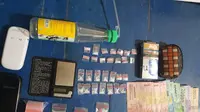 Barang bukti penangkapan kasus narkoba di Bukittinggi. (Liputan6.com/ Dok Polres Bukittinggi)