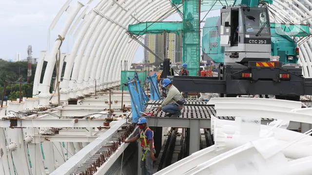 FOTO: Melihat Progres Pembangunan Stasiun LRT Dukuh Atas