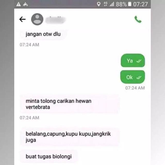 10 Chat Kocak Pelanggan Minta Tolong ke Driver Ojol Ini Bikin Geleng Kepala