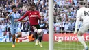 Sementara Coventry City berhasil menyamakan kedudukan berkat gol Ellis Simms, Callum O'Hare dan Haji Wright. (AP Photo/Alastair Grant)