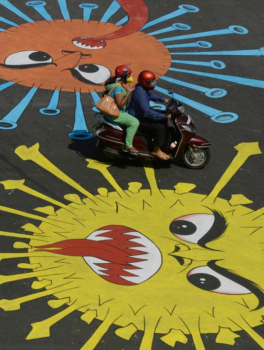 Foto Grafiti Bertebaran Di Jalan Demi Tingkatkan Kepedulian Soal Covid 19 Global Liputan6 Com