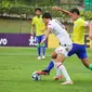 Timnas Brasil U-17 ketika melawan Amerika Serikat pada uji coba jelang Piala Dunia U-17 2023. (CBF/Renan Camargo)
