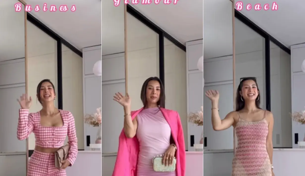 Jennifer Bachdim pun memberikan beberapa ide mengenakan pakaian pink ala Barbie di segala aktivitas. Ia pun memadukannya dengan sneakers. @jenniferbachdim