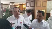 Bupati Tangerang, Ahmed Zaki Iskandar bertemu Wali Kota Tangerang, Arief R Wismansyah di Pusat Pemerintahan Kota Tangerang. (Liputan6.com/Pramita Tristiawati)