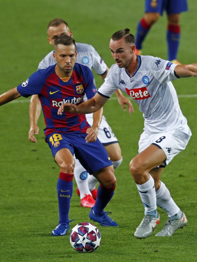 FOTO: Bungkam Napoli, Barcelona Melaju ke Perempat Final