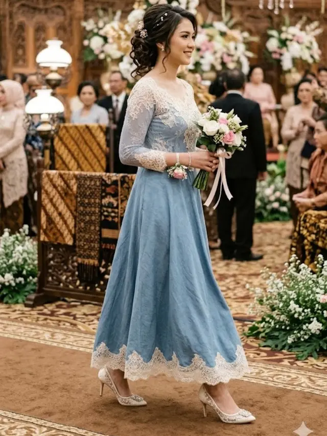 Model Baju Bridesmaid Denim
