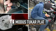 Polisi membongkar praktik pencurian motor dengan modus plat nomor palsu.