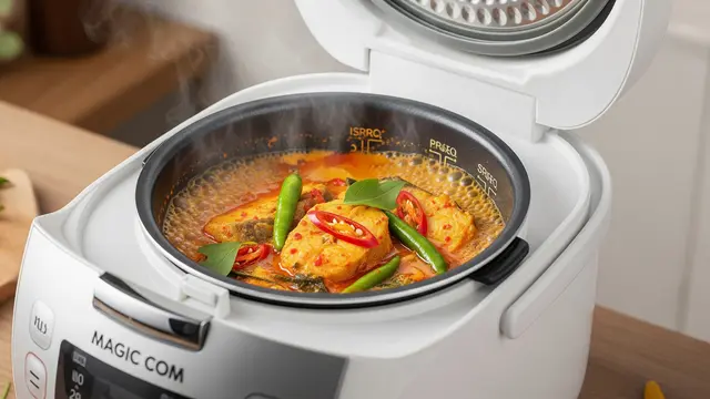 Memasak Gulai Ikan Padang dengan Magic Com
