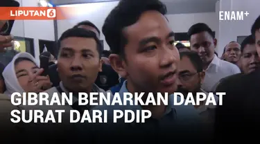 Gibran Akui Sudah Dapat Surat dari PDIP