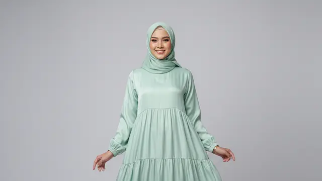 Model Gamis Satin Polos Pastel untuk Kondangan 2026. Gemini