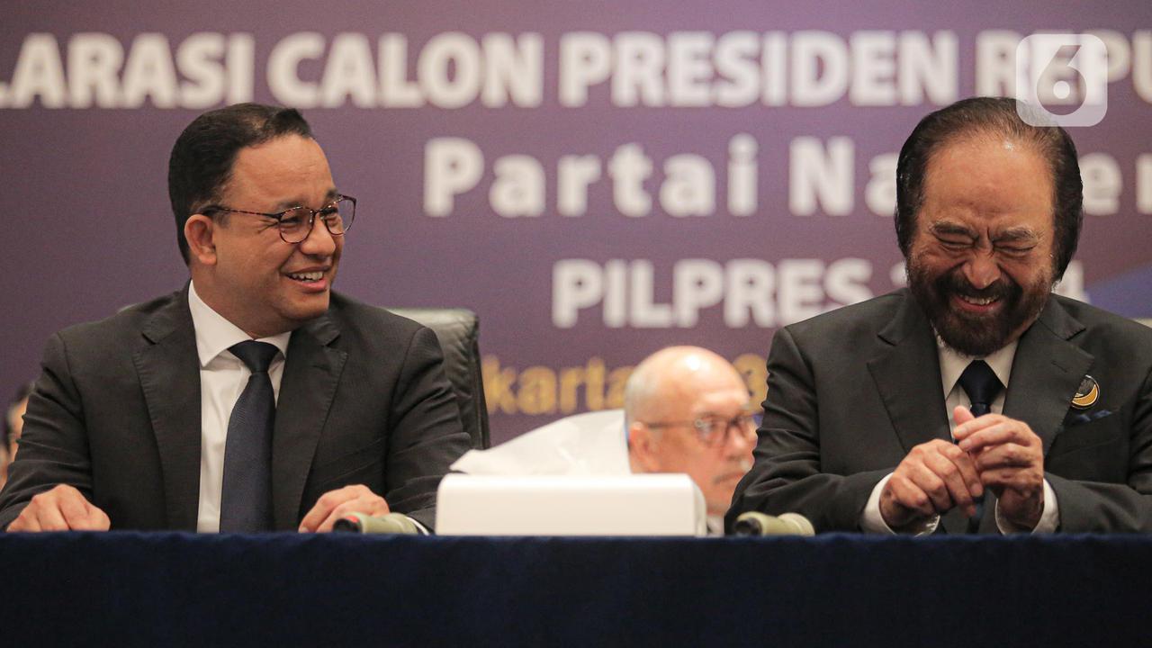 Senyum Anies Baswedan Saat Resmi Diusung Partai Nasdem Jadi Capres di Pilpres 2024