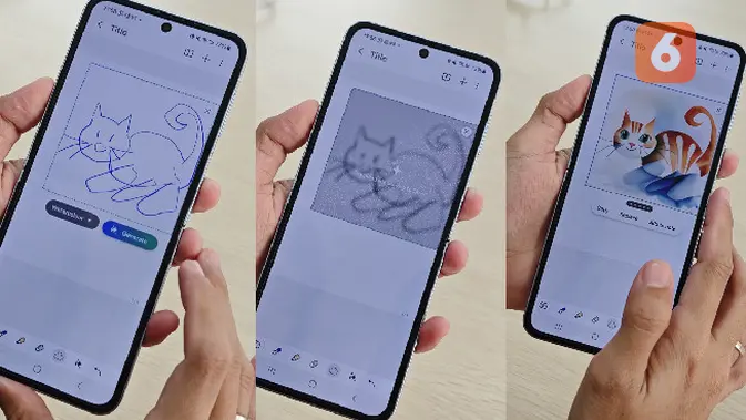 <p>Fitur Sketch to Image Galaxy AI di Samsung Galaxy Z Flip6. Liputan6.com/ Iskandar</p>