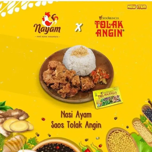 Nasi Ayam Saos Tolak Angin