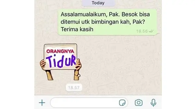 6 Chat Iseng Dosen Kirim Stiker WA ke Mahasiswa Ini Kocak