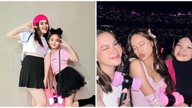 6 Potret Ayu Ting Ting Vs Dinar Salsa Nonton Blackpink, Belum Kenal Lettu Fardhana