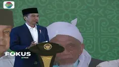 Ikuti zikir kebangsaan, Presiden Jokowi meminta agar para ulama membantu meneduhkan suasana jelang panasnya tahun politik.