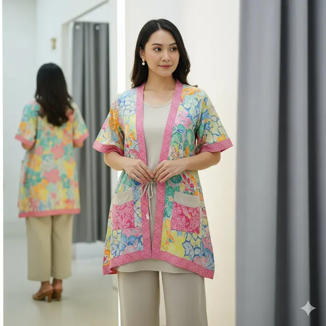 Outer Batik Lengan Pendek