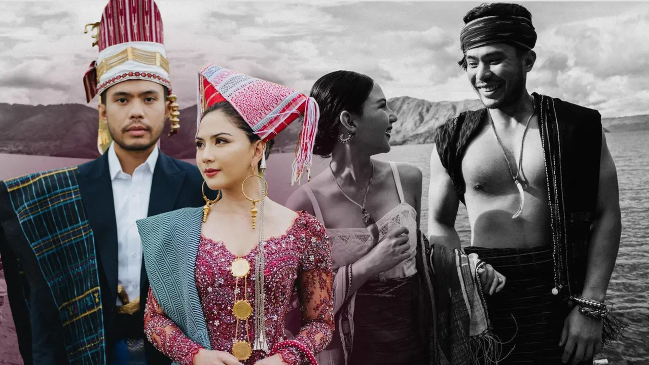 Foto Prewedding Jessica Mila dan Yakup Hasibuan kenakan pakaian adat di Danau Toba.