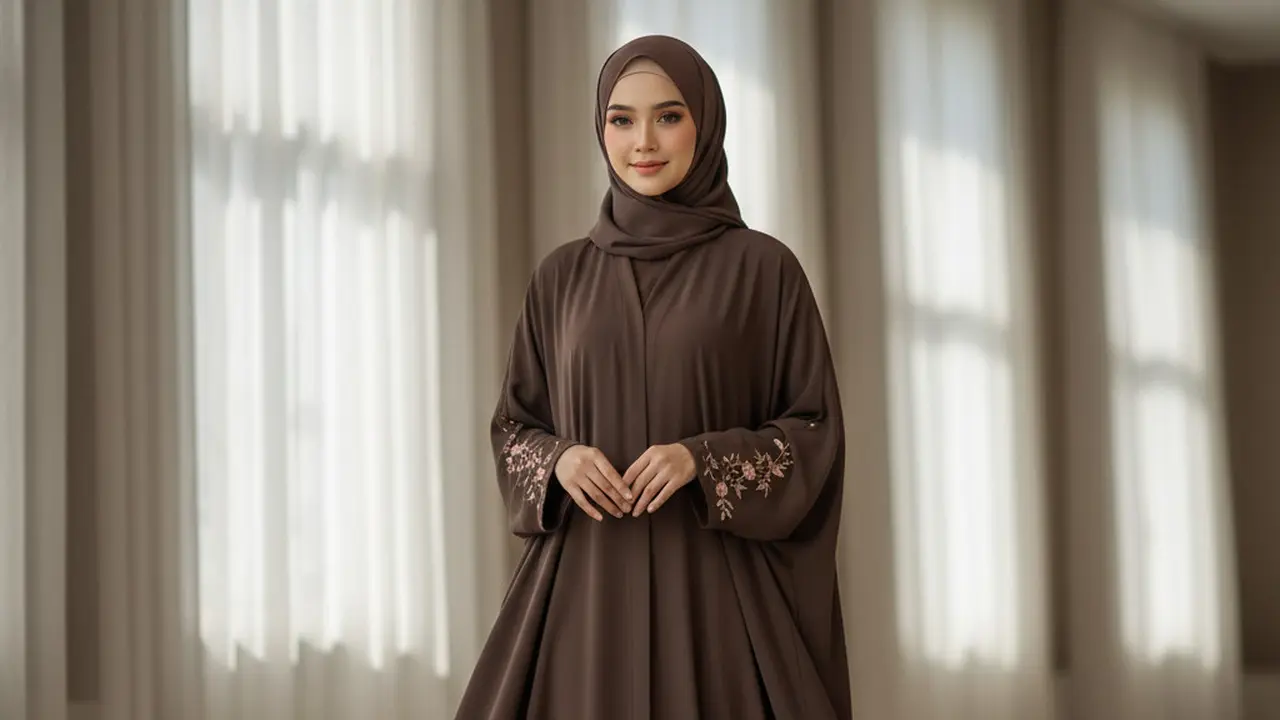 Model Gamis untuk Wanita Berperut Buncit
