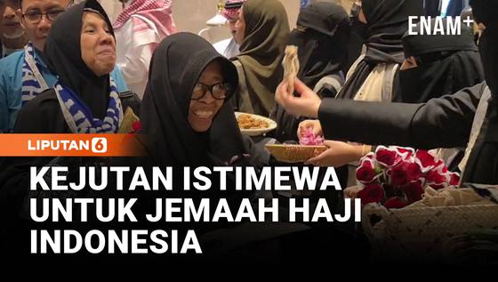 Sambutan Spesial di Madinah, Jemaah Haji RI Dapat Kurma dan Bunga