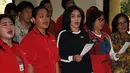 Dewan Pembina Komnas API Rieke Diah Pitaloka memastikan organisasi itu tidak akan menyaingi Komite Olahraga Nasional Indonesia (KONI) dalam mengurusi insan olahraga, Jakarta (9/9/2014) (Liputan6.com/Miftahul Hayat)