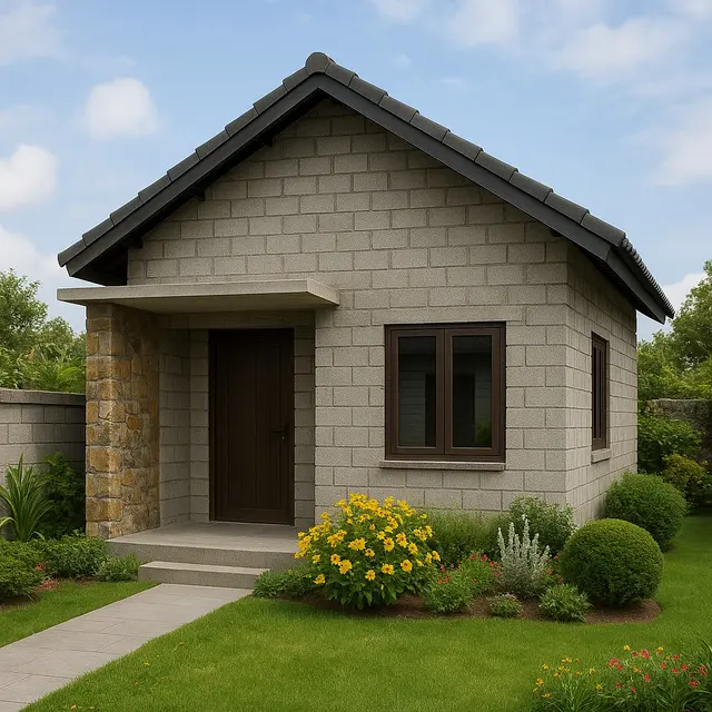 Model Rumah Sederhana Minimalis dari Batako Tanpa Plester 1 Lantai