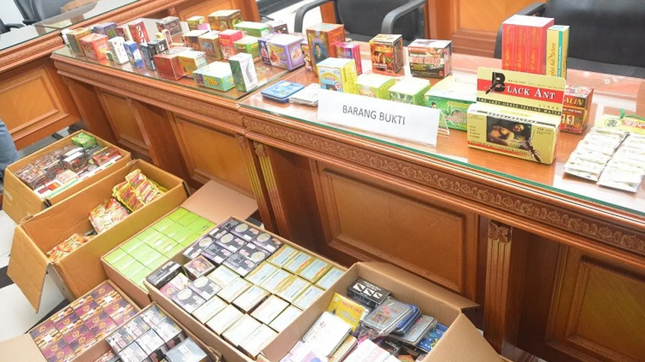 Ratusan Obat Kuat di Jambi Disita