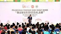 Presiden Jokowi meresmikan program Bank Wakaf Mikro (BWM) Pondok Pesantren Mawaridussalam, di Kecamatan Batang Kuis, Kabupaten Deli Serdang, Sumatera Utara. (Setpres)